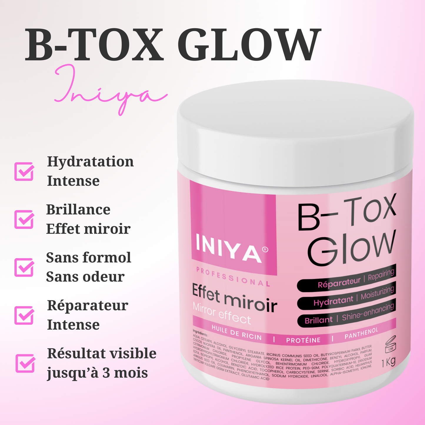 Botox Capillaire Effet Miroir Iniya B-Tox Glow