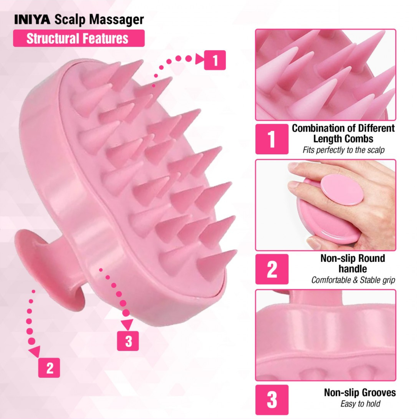 Brosse Massante Cuir Chevelu Iniya